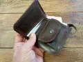 Ръчно изработен мъжки кожен портфейл , снимка 5