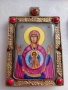 Руска сребърна емайлова икона(панагия) сребро 84, снимка 11
