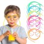 Детски парти сламки - очила , декорация за рожден ден , аксесоари за деца сламка очила, снимка 1