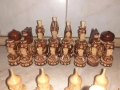 Стари руски - съветски фигури за шах дърворезба с кутия, снимка 5