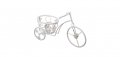 Поставка за саксия - велосипед бял, снимка 1 - Саксии и кашпи - 31540027