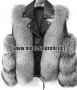 Луксозно дамско късо палто естествен косъм лисица 