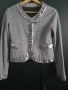 марково сиво сако гарнирано с ламе, снимка 2