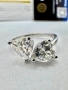 Сребърен пръстен с мойсанит (Диамант) 2 карата, снимка 8