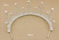 островърха Корона Тиара метална с перли за украса декор на торта парти, снимка 6