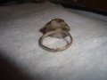 СТАР ПОСРЕБРЕН РЕТРО - ВИНТИДЖ ПРЪСТЕН МАЙСТОРСКА ИЗРАБОТКА с ШЛИФОВАН КРИСТАЛ 20304, снимка 8