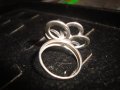 ФЛОРАЛЕН СРЕБЪРЕН ПРЪСТЕН ЦВЕТЕ 19448, снимка 6