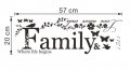 Family текст семейство лепенка стикер самозалепващ за стена, снимка 3