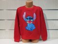 Нова детска ватирана блуза с дълъг ръкав Стич (Stitch) в червен цвят, снимка 5