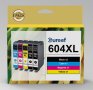 Касети с мастило Gureef 604XL за Epson 604, XP2200, Expression Home XP (5 пакета), снимка 2