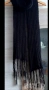Унисекс,,нежен и ефектен ,рошав шал и Много дълъг ,Мек,черен шал, снимка 5