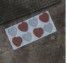 8 плоски сърца сърце силиконов молд форма за фондан изомалт шоколад украса декор торта смола, снимка 1 - Форми - 29336830
