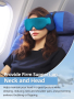 Inspireyes Възглавница за пътуване за опора на главата с маска за очи, езерно синьо, снимка 3