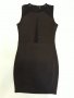 Мини черна рокля къса , елегантна, секси, без ръкав, с прозрачен елемент отпред и на раменете, ефект, снимка 3