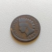 1 цент 1893 САЩ - Индианска глава, снимка 1 - Нумизматика и бонистика - 40624325