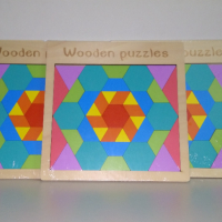 Нов по-голям модел дървена мозайка Цвете в рамка / качество, снимка 2 - Образователни игри - 36571293