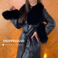Дамско палто от естествен косъм и естествена кожа, снимка 6 - Якета - 34455047