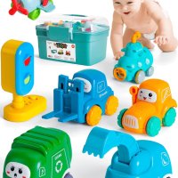 HahaGift Бебешки играчки за момчета 12-18 месеца, снимка 1 - Коли, камиони, мотори, писти - 42275480
