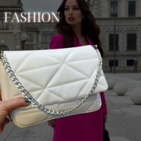 Луксозна дамска чанта с метална дръжка за рамо тип синджир, снимка 3 - Чанти - 44462231