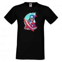 Мъжка тениска Marvel Captain America Игра,Изненада,Подарък,Геймър,, снимка 3 - Тениски - 36790439