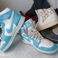 Nike® AIR Jordan® унисекс маратонки кецове баскет кецове, синьо белите Nike® AIR Jordan®, 39 - 40, снимка 16 - Маратонки - 44244312