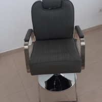 Бръснарски стол Neptuno - plateado/dorado - тъмно сив, снимка 1 - Бръснарски столове - 44144745