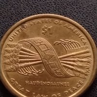 Монета 1 долар UNITED STATES OF AMERICA HAUDENOSAUMEE GREAT LAW OF PEACE 38034, снимка 1 - Нумизматика и бонистика - 40767595