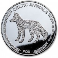 Сребро 1 oz Келтски животни- Лисица 2019 Република ЧАД