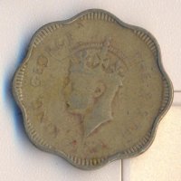 Цейлон 10 цента 1951 година, снимка 2 - Нумизматика и бонистика - 38004956