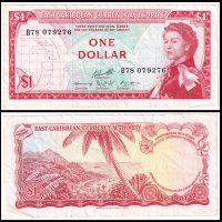 ❤️ ⭐ Източни Кариби 1965 1 долар ⭐ ❤️, снимка 1 - Нумизматика и бонистика - 44436888