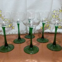 Ретро стъклени чаши за вино , снимка 6 - Антикварни и старинни предмети - 44343749