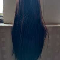 Учебна фризьорска глава 65-70  см тъмно кестеняво , снимка 6 - Аксесоари за коса - 35613718