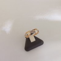 Златен пръстен с циркони 2.02гр, снимка 3 - Пръстени - 38755972
