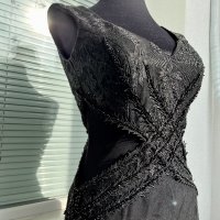 Официална черна рокля с гол гръб, снимка 16 - Рокли - 38983210