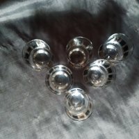 шест стъклени чаши-комплект, снимка 4 - Антикварни и старинни предмети - 30809264