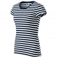 Нова дамска моряшка тениска, тъмносиньо/бяло райе, снимка 2 - Тениски - 42077193
