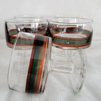 Пет стъклени чаши за коктейл с популярен дизайн от 70-те години на минали век., снимка 5 - Чаши - 42818740
