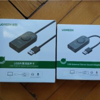 НОВ! UGreen USB external Stereo sound adapter, снимка 10 - Други - 32210569