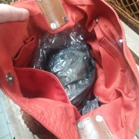 ПРОМО! Естествена кожа чанта, голяма червена, тип ТОРБА, снимка 12 - Чанти - 31573722