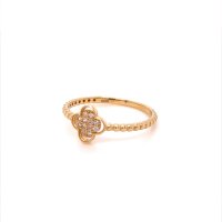 Златен дамски пръстен 1,25гр. размер:56 14кр. проба:585 модел:20154-6, снимка 2 - Пръстени - 42619241