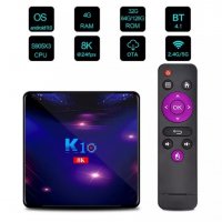 УНИКАЛЕН СМАРТ ТВ БОКС K10 Android tv ultra 8K tv box Bluetooth, снимка 3 - Приемници и антени - 37470302