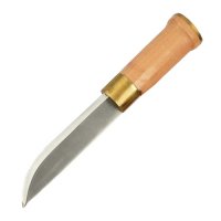 Хоби нож с дървена дръжка и кожена кания, снимка 2 - Ножове - 36915419