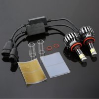 LED S6 Диодни Автомобилни Крушки H1, H7, H4 - 6 страни и 3 бр. цветни филтри, снимка 2 - Аксесоари и консумативи - 30069601