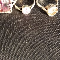 Продавам сребърни пръстени с камъни СССР, снимка 2 - Пръстени - 29886901