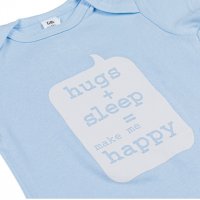 Памучно бебешко боди Hugs+sleep , За момче,  0 - 3 месеца, Синьо, снимка 3 - Други - 39627087