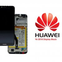 Нов service pack оригинален дисплей за Huawei Y6 2018 LCD+Touch с рамка и батерия, снимка 1 - Резервни части за телефони - 30960476