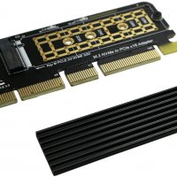 NVMe PCIe адаптер с радиатор, M.2 NVMe SSD към PCI Express 3.0, снимка 1 - Други - 34215046