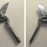 Стара лозарска градинарска ножица 23 см стоманена маркирана, запазена, снимка 6 - Градински инструменти - 44702419