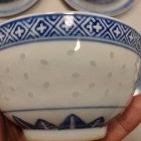 Китайски  купи от оризов порцелан с чинийки и лъжички. 6 броя. , снимка 15 - Сервизи - 38762473