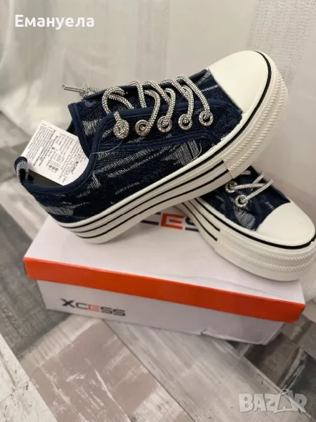 Дънкови кецове тъмен деним , снимка 1